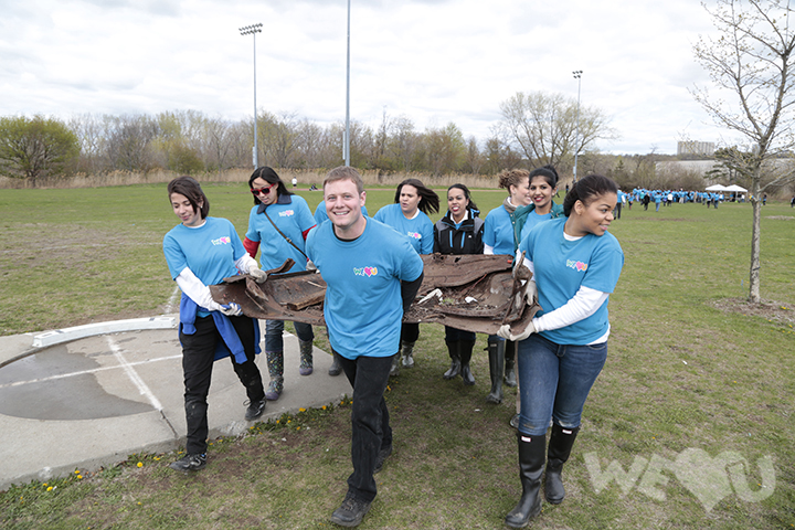 WeLoveU volunteers clean Overpeck Park