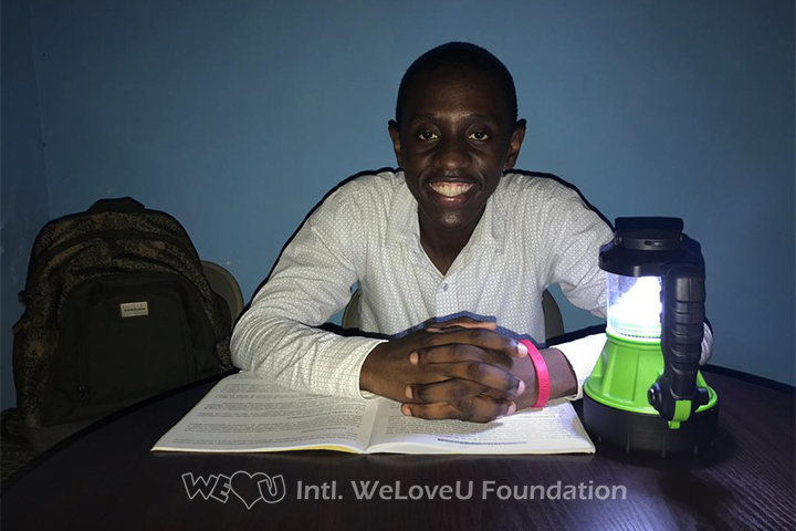 Recipients of The #BrightHaiti solar-powered lanterns