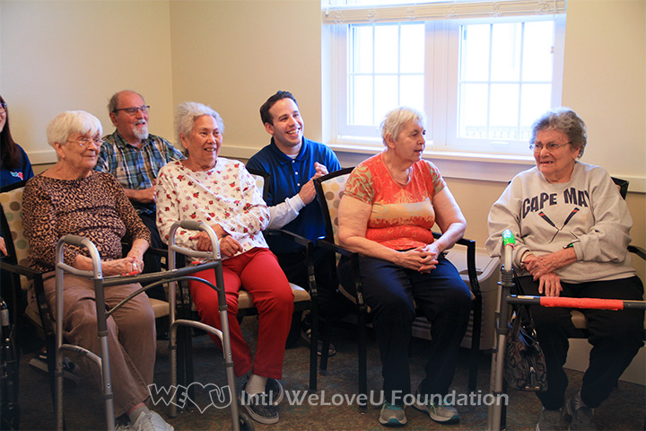 WeLoveU volunteers perform and entertain at Willow Grove in Montgomery County, PA.