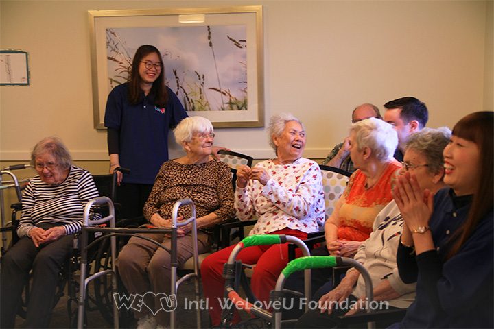WeLoveU volunteers perform and entertain at Willow Grove in Montgomery County, PA.