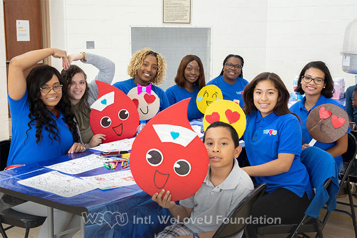 play area, blood drive, activities