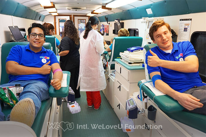WeLoveU volunteers donated blood