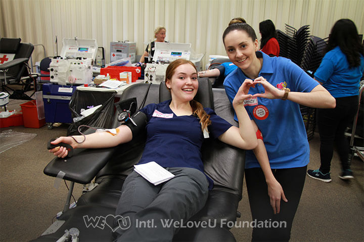 supporting, weloveu blood drive, american red cross, Utah, salt lake city donation center