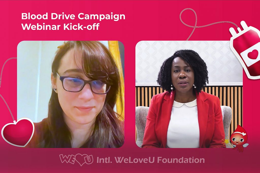 Both panelists at the blood drive campaign webinar