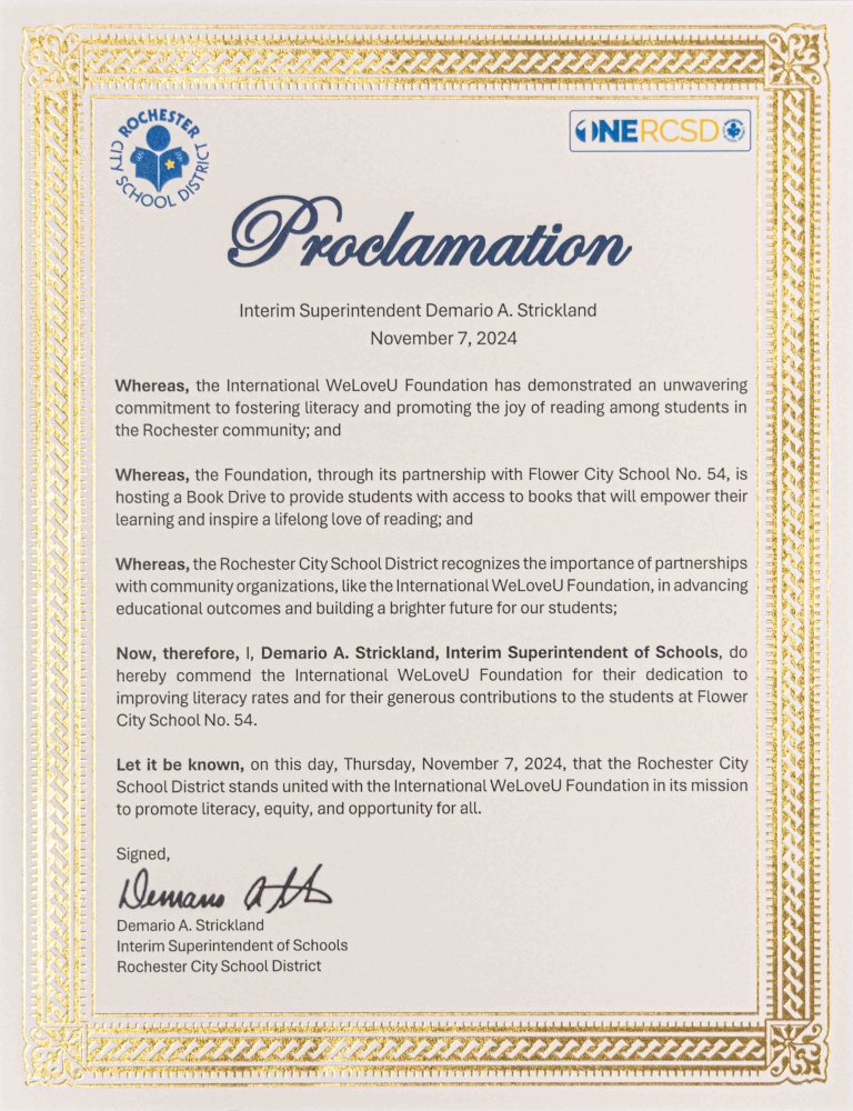 proclamation signed by demario strickland