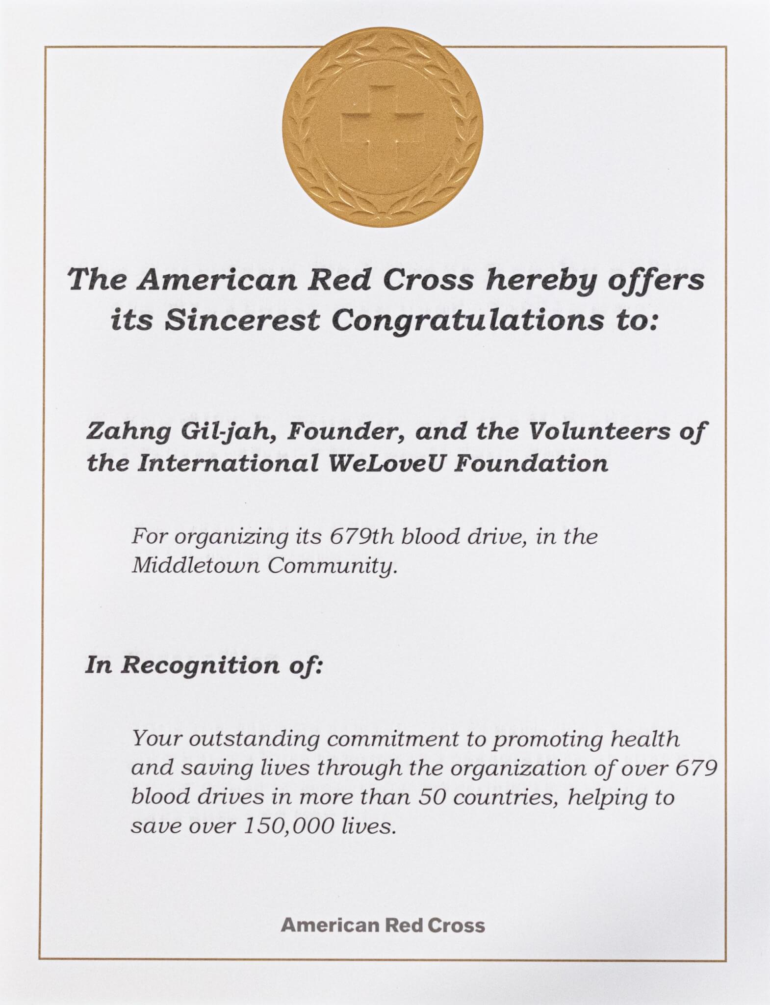 congratulations letter from red cross